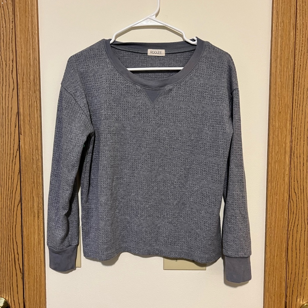Roolee waffle knit striped long sleeve size Medium